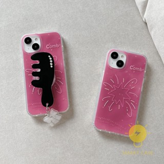 For เคสไอโฟน 14 Pro Max [Comb Graceful] เคส Phone Case For iPhone 14 Pro Max Plus 13 12 11 For เคสไอโฟน11 Ins Korean Style Retro Classic Couple Shockproof Protective TPU Cover Shell