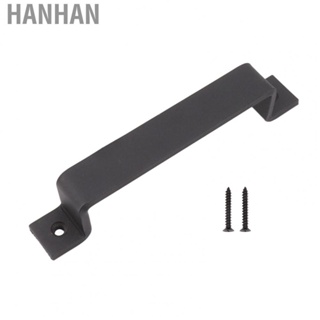Hanhan Door Handle  Easy Installation Wide Application 153mm Hole Pull Handle Bar Iron Black  for Wardrobe