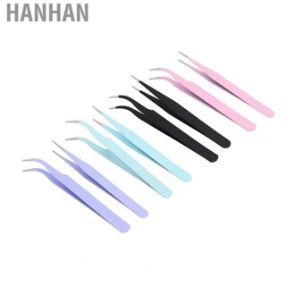 Hanhan Tweezer Set  Multifunctional Accuracy Tweezer High Carbon Steel  for Eyelashes Extension