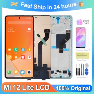 จอแสดงผล ของแท้ ขนาด 6.55 นิ้ว สําหรับ Xiaomi Mi12 lite 2203129Glcd อะไหล่หน้าจอสัมผัสดิจิไทเซอร์ แบบเปลี่ยน สําหรับ Mi 12 lite