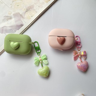เคสหูฟังซิลิโคน ลายหัวใจน่ารัก พร้อมพวงกุญแจ อุปกรณ์เสริม สําหรับ Jabra Elite3 2 ELITE 4 Jabra Elite4