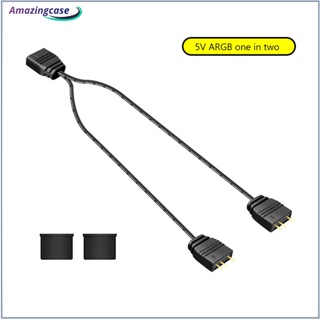 Amaz สายเคเบิลต่อขยายฮับพัดลม ARGB 5v 3-pin สําหรับเมนบอร์ด ARGB Sync Hub