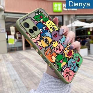 เคสโทรศัพท์ซิลิโคนใส แบบนิ่ม ลายการ์ตูนมอนสเตอร์ ขอบสี่เหลี่ยม กันกระแทก สําหรับ VIVO Y21 2021 Y21G Y33s Y21s Y21e Y21a Y21t T1x 4G