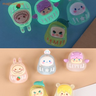 Magicalhour^^ จี้ตุ๊กตาเรซิ่น รูปผลไม้ Dharma เรืองแสง DIY เครื่องประดับ 5 ชิ้น