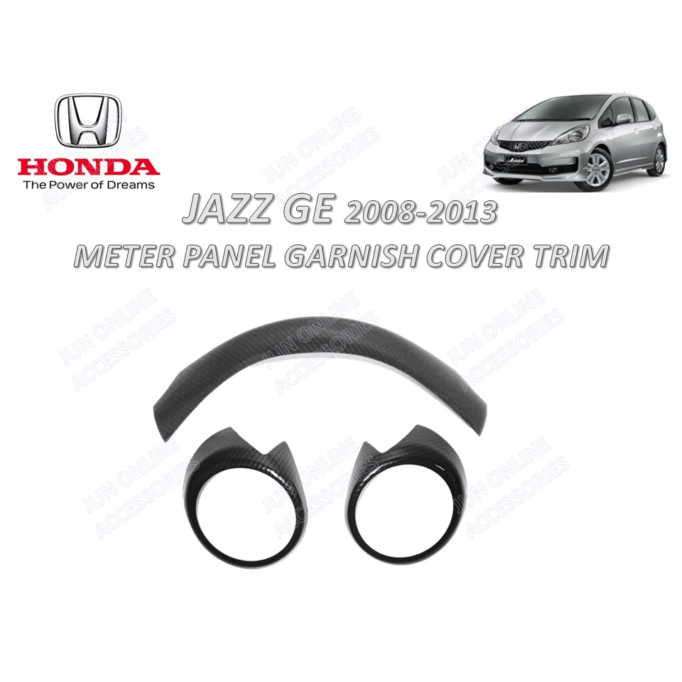 Honda Jazz GE 2008-2013 Speedometer Garnish Trim ภายในฝาครอบ Trim สไตล์คาร์บอน