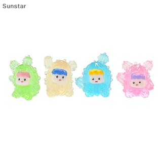 Sunstar ตุ๊กตาเรซิ่น รูปการ์ตูนกระบองเพชรน่ารัก เรืองแสง ขนาดเล็ก สําหรับตกแต่ง 2 ชิ้น