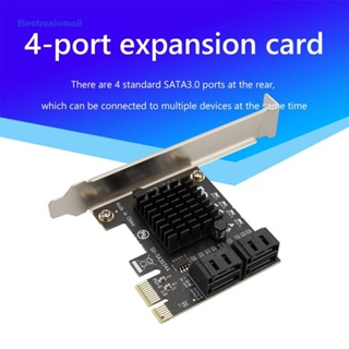 [ElectronicMall01.th] ใหม่ อะแดปเตอร์ขยายตัวควบคุม SATA PCIe 4 พอร์ต SATA III เป็น PCI Express 3.0 X1