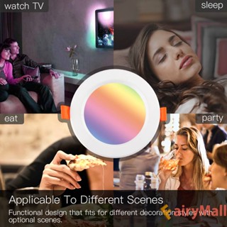 ❤ Fairymall โคมไฟติดเพดานอัจฉริยะ 7W RGB+C+W สําหรับ Alexa Google Home