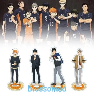 Blossomea สแตนดี้ฟิกเกอร์อะคริลิค ลายอนิเมะ Haikyuu high school volleyball สําหรับตกแต่งโต๊ะ เก็บสะสม