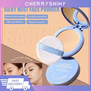 Sace LADY แป้งอัดแข็ง กันน้ํา ผ้าไหม นุ่ม หมอก แป้ง ติดทนนาน เคลือบด้าน แป้งแต่งหน้า สีนู้ด ธรรมชาติ ควบคุมความมัน แป้งฝุ่น 8 กรัม กันน้ํา เนื้อแมตต์ แป้งทาหน้า