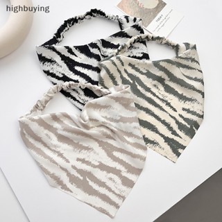 [highbuying] ที่คาดผม ผ้าพันคอ ยืดหยุ่น ทรงสามเหลี่ยม ลายทาง เครื่องประดับแฟชั่น สําหรับผู้หญิง พร้อมส่ง