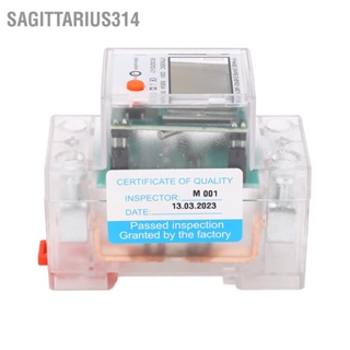 Sagittarius314 เครื่องวัดพลังงาน 2P เฟสเดียว ราง DIN การใช้ไฟฟ้า จอภาพ Backlit LCD Display Power Meter 230V