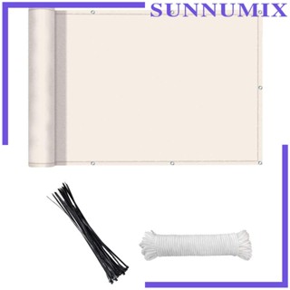 [Sunnimix] ฝาครอบระเบียง HDPE พร้อมสายเคเบิล 90x300 ซม. 24 ชิ้น สําหรับระเบียง กลางแจ้ง