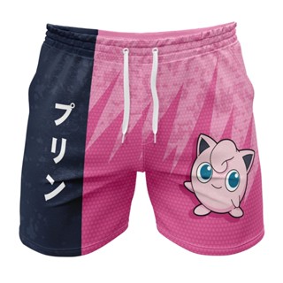 Jigglypuff กางเกงขาสั้น ลายโปเกม่อน สไตล์คลาสสิก