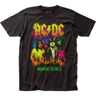 เสื้อเชิ้ต ผ้านีออน พิมพ์ลาย Highway To Hell ACDC