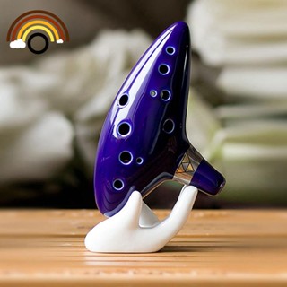 ขลุ่ยเซรามิก Ocarina in Key of C 12 Hole Baritone C Key สําหรับผู้เริ่มต้น