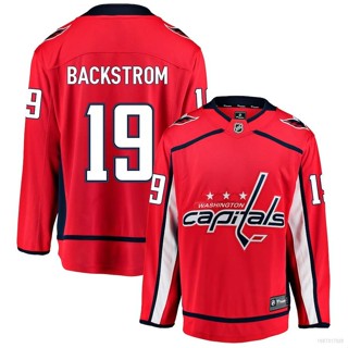 เสื้อยืดแขนยาว พิมพ์ลาย Ani NHL Washington Capitals Home Away Jersey Backstrom Hockey พลัสไซซ์