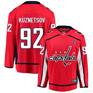 เสื้อยืดแขนยาว พิมพ์ลาย NHL Washington Capitals Home Jersey Kuznetsov Hockey พลัสไซซ์