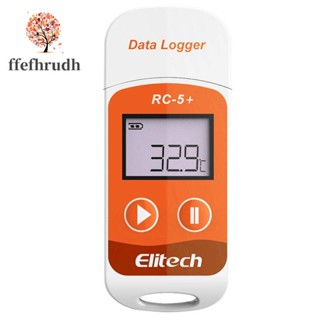 Elitech RC-5+ PDF เครื่องบันทึกอุณหภูมิ USB 32000 จุด ใช้ซ้ําได้ สําหรับตู้เย็น ขนส่งโซ่เย็น