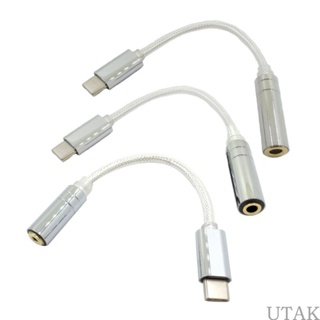 Utake สายเคเบิลอะแดปเตอร์ USB C เป็น 3 5 2 5 4 4 มม. ตัวเมีย ไม่ทําให้เกิดรอยขีดข่วน