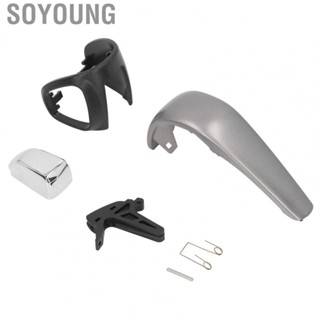 Soyoung Gear Shift Knob Lever Cover Kit Comfortable Easy Control ABS Stylish Design Wearproof Automatic for Car