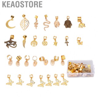 Keaostore Hair Rings Set  Dreadlocks Wire Wrapped Pendants for Weddings