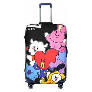 Bts BT21 ผ้าคลุมกระเป๋าเดินทาง แบบหนา กันฝุ่น 18-32 นิ้ว