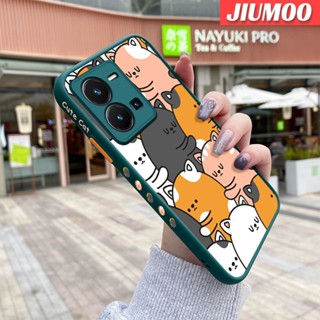 เคสโทรศัพท์มือถือ ซิลิโคนแข็ง บาง กันกระแทก ลายการ์ตูนแมวน่ารัก สําหรับ vivo Y35