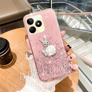 เคสโทรศัพท์มือถือ TPU แบบนิ่ม ลายกระต่าย 3D ด้านหลัง สําหรับ Realme C53 C55 NFC 10T 10 Pro+ Pro 5G Coca-Cola Edition 4G Plus RealmeC53 RealmeC55