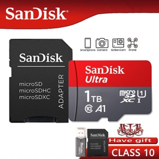 Sandisk การ์ดหน่วยความจํา Micro SD TF SD 32GB 64GB 128g 16GB 256GB 512GB 256G 512G 16G 32g 64g Microsd Class10 UHS-1 Flash Ultra 128GB microSDHC SDXC สําหรับกล้อง MP3 MP4 wifi