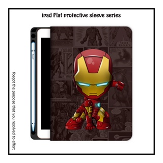 เคส ลาย iron Man พร้อมช่องใส่ปากกา สําหรับ ipad 10.2 2020 2021 gen 7 8 9 ipad air 4 5 mini 1 2 3 4 5 6 pro 9.7 11 2022 gen10