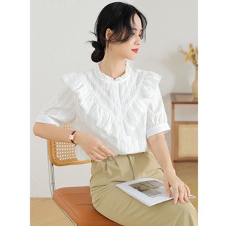 MANSA korean puff sleeve shirt เกาหลี แขนพอง เสื้อ โอเวอร์ไซส์ผู้หญิง