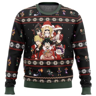 เสื้อกันหนาว ลาย My Hero Academia Boku No Holiday น่าเกลียด สําหรับคริสต์มาส