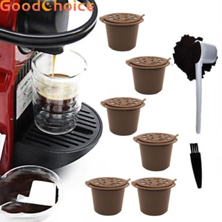 【Good】Coffee Capsule Filter Capsule Coffee Filter For Nespresso With Spoon Brush【Ready Stock】