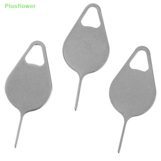 (Plusflower) ถาดซิมการ์ด สเตนเลส สําหรับถอด ถอด พินคีย์โทรศัพท์ 3 ชิ้น ต่อชุด