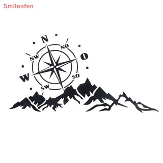 [Smileofen] ใหม่ เข็มทิศ ลายภูเขา นักผจญภัย สําหรับตกแต่งรถยนต์ 2 ชิ้น ต่อชุด