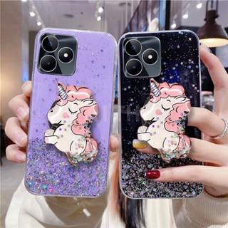 ใหม่ เคสโทรศัพท์มือถือใส แบบนิ่ม ลายการ์ตูนยูนิคอร์น ป้องกันกล้อง สําหรับ Realme C53 REALMEC53 2023