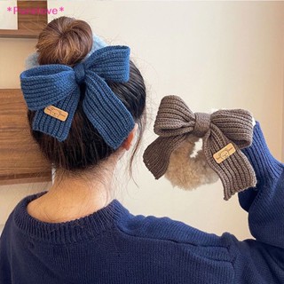 Purelove&gt; ใหม่ Scrunchie ผู้หญิง อบอุ่น ผม Scrunchies ฤดูหนาว ถักผม ผูกโบว์ ยางรัดผม ใหม่