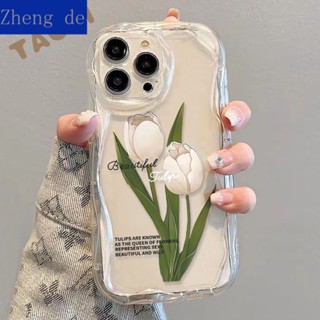 เคสโทรศัพท์มือถือ กันกระแทก กันรอยขีดข่วน ลายดอกทิวลิป เรียบง่าย สําหรับ Iphone 78 13 14pro Desire 12 3JLJ