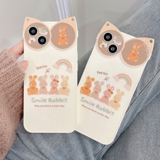 เคสโทรศัพท์มือถือ ลายการ์ตูนกระต่ายน่ารัก สร้างสรรค์ สําหรับ iPhone 14 Pro Max Plus 13 12 11