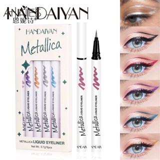 Handaiyan ปากกาอายไลเนอร์ ไฮไลท์ เนื้อลิขวิด ประกายมุก กันน้ํา สีขาว 6 ชิ้น