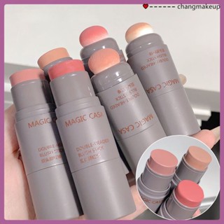 Magic Casa Blush Cream ฟองน้ำสองหัว Monochrome Blush Cream สีติดทนนาน Natural Expansion Color Shrinkage Color Rouge Blush cod