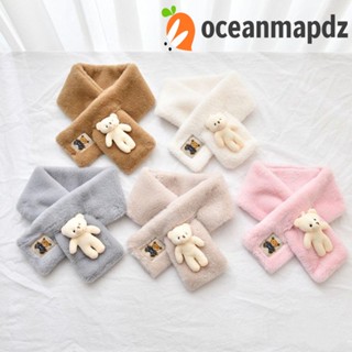 OCEANMAPDZ ผ้าพันคอ ผ้ากํามะหยี่ขนนิ่ม กันลม ให้ความอบอุ่น เหมาะกับใส่กลางแจ้ง แฟชั่นสําหรับแม่ และเด็ก และนักเรียน