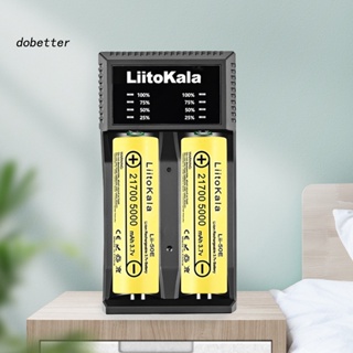 &lt;Dobetter&gt; อะแดปเตอร์ชาร์จแบตเตอรี่ 5V2A ป้องกันความปลอดภัย สําหรับ 21700 18650 26650 14500 AA AAA