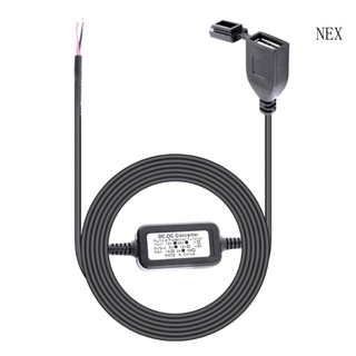 Nex อะแดปเตอร์ซ็อกเก็ตชาร์จ USB 12-24V แบบพกพา สําหรับโทรศัพท์มือถือ GPS