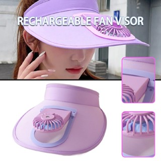 Empty Top USB Rechargeable Cooling Fan Sunshade Hat For Outdoor Camping