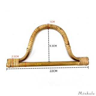 [Miskulu] ด้ามจับไม้ไผ่ รูปตัว D แบบเปลี่ยน สําหรับกระเป๋าถือ งานฝีมือ DIY