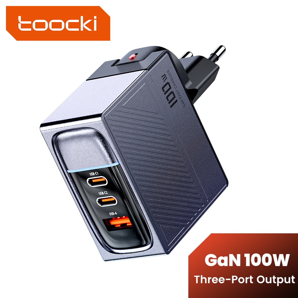 Toocki 100W GaN ที่ชาร์จ USB ชาร์จเร็ว 4.0 QC3.0 PD4.0 USB Type C ชาร์จเร็ว