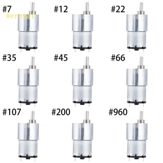 Weroyal มอเตอร์เกียร์โลหะ แรงบิดสูง 37-528 สําหรับมอเตอร์ไฟฟ้า DC 24V 7 12 22 35 45 66 107 200 320 600 960R