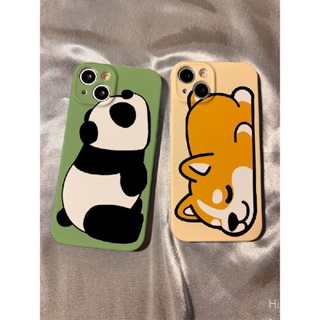 เคสโทรศัพท์มือถือแบบแข็ง ลายแพนด้าสุนัขจิ้งจอกน่ารัก แวววาว สําหรับ Iphone 14Promax 14Pro 14Plus 14 13Promax 13Pro 13 12Promax 12Pro 12 11Promax 11Pro 11 XSMAX XR 7Plus